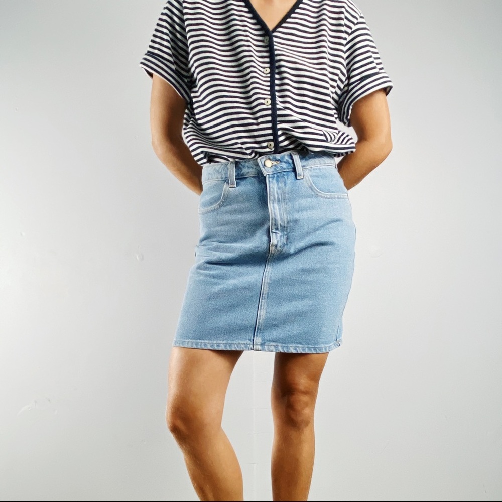 SOLD—American apparel denim miniskirt